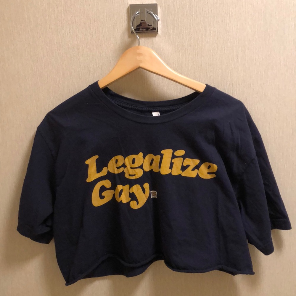 Vintage American Apparel Crop Tee (L) 🌈
